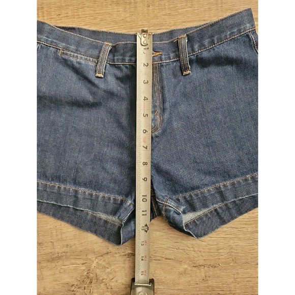 Vintage Women's Levis Denim Shorts Red Tab Dark Blue Size 5x3 - Picture 7 of 8